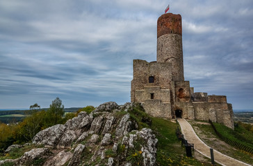 Ruins Medieval Royal Castle Checiny