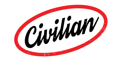 Civilian rubber stamp. Grunge design with dust scratches. Effects can be easily removed for a clean, crisp look. Color is easily changed.