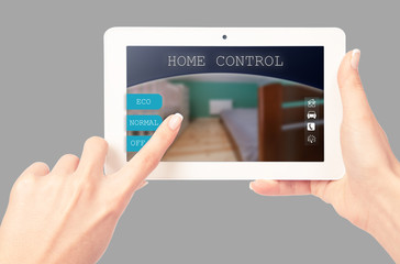 Remote home control system on a digital tablet or phone