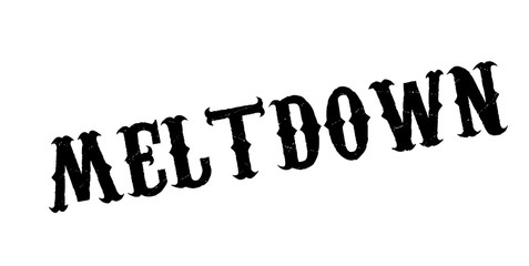Meltdown rubber stamp. Grunge design with dust scratches. Effects can be easily removed for a clean, crisp look. Color is easily changed.