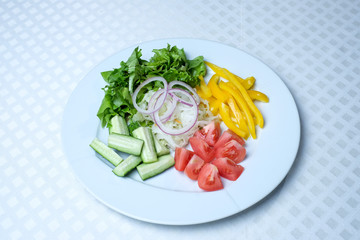 Food plate fish salad