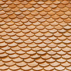 Roof tiles old of classic Buddhist temple bavlground