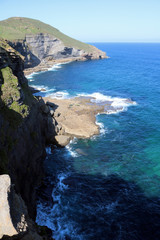 Acantilados en Cantabria, España