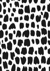 Ink abstract seamless pattern. Background with artistic strokes in black and white sketchy style. Design element for backdrops and textile