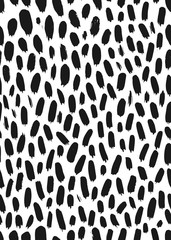 Ink abstract seamless pattern. Background with artistic strokes in black and white sketchy style. Design element for backdrops and textile