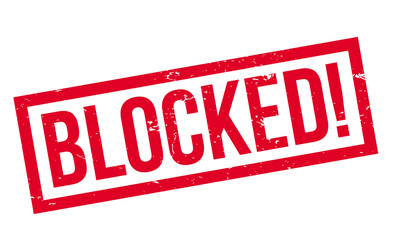 Fototapeta premium Blocked rubber stamp. Grunge design with dust scratches. Effects can be easily removed for a clean, crisp look. Color is easily changed.