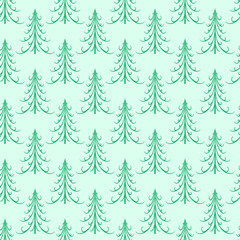 Fototapeta premium Christmas tree seamless pattern