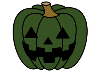 かぼちゃ(緑、顔)