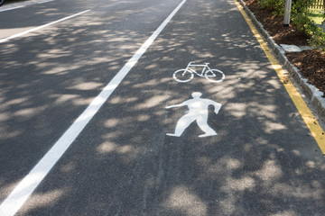 Radweg, gehweg,  Fahrrad, Symbol, Verkehrszeichen.