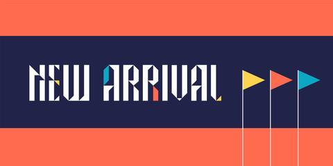 New arrival vector illustration, background