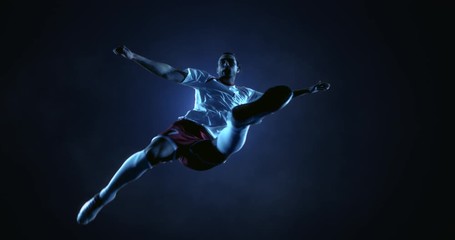 soccer player in dramatic play - Powered by Adobe