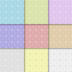 Geometric set of multi-colored seamless patterns for design