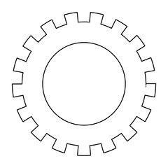 pinion icon sketch silhouette in white background