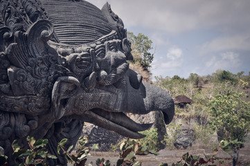 Fototapeta na wymiar Garuda Wisnu statue at Garuda Wisnu Kencana cultural park, Bali
