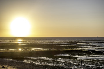 Coucher de soleil en bord de mer