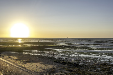 Coucher de soleil en bord de mer