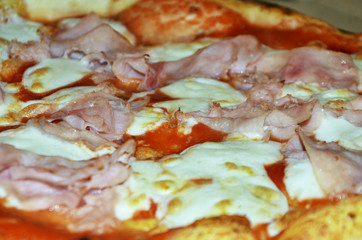 tasty italian pizza close up - traditional dish