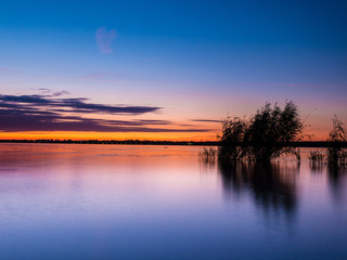 Sonnenuntergang am Müggelsee in Berlin