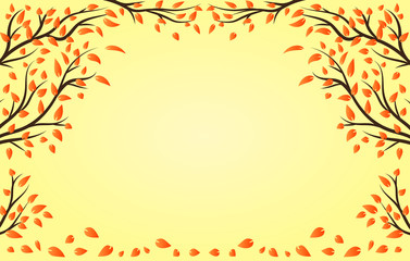 Naklejka na ściany i meble simple symmetrical autumn background