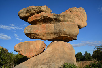 Balancing Rocks in Epworth, near Harare, Zimbabwe, Africa - obrazy, fototapety, plakaty