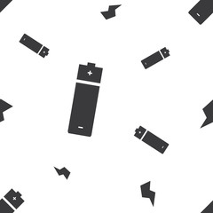 Seamless Battery And Lightning Dark Energy Pattern