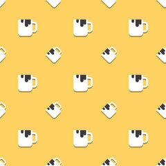 Coffee Cup Bracing Drink Seamless Pattern