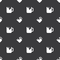 Naklejka premium Coffee Cup Of Sweet Drink Seamless Pattern