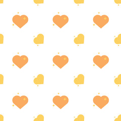 Hearts Of Love Stars Seamless Pattern