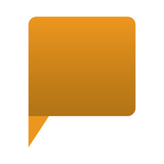 square speech with tail in white background