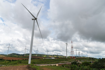 The Wind-turbines or Energy farm in Thailand.