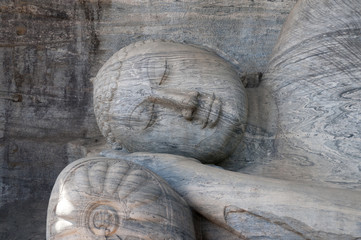 Budha statue in Polonnaruwa Sri Lanka