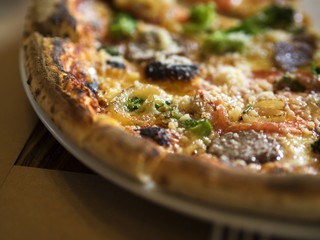 Close up Italian pizza