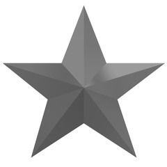  étoile grise, fond blanc