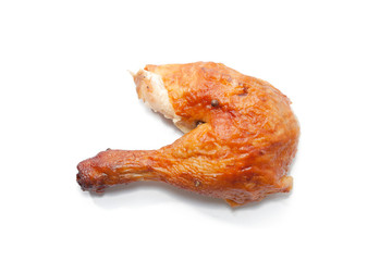 grilled Drumstick chicken isolated on white background