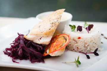 Chicken breast with rice