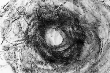 Black pen circle on paper texture