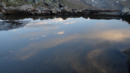 reflet du soir-Almagellerhütte