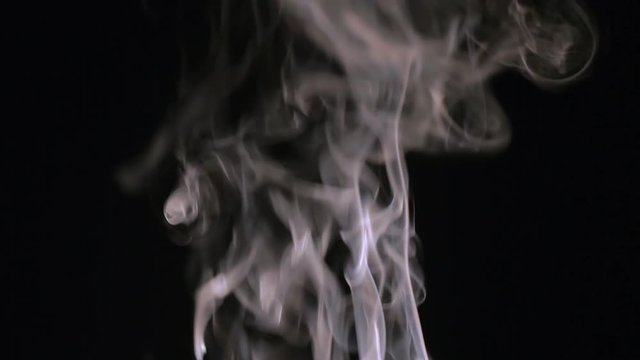 Smoke on a black background. 