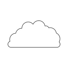 cloud fluffy monochrome in white background