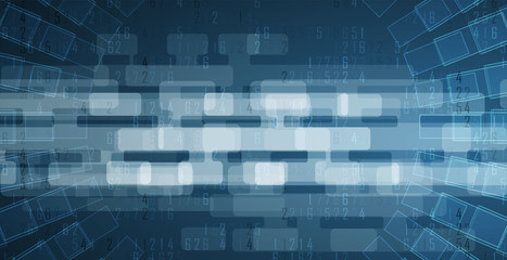 Modern cloud technology. Integrated digital web concept