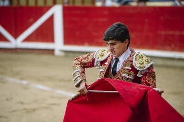 Plaid mouton avec photo Tauromachie Bullfighter in a bullring.