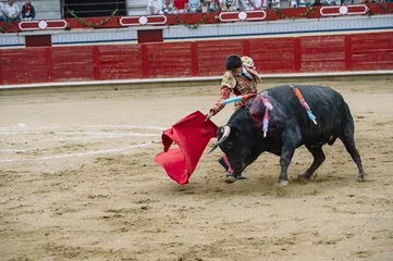 Photo sur Aluminium Tauromachie Bullfighter in a bullring.