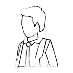 businessman faceless in suit and half body silhouette blurred monochrome