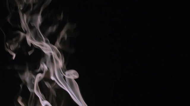 Smoke on a black background. 