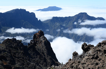 Pico de Bejenado und Cumbre vom Roque de los Muchachos, La Palma