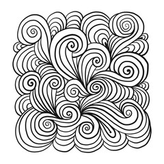 Abstract hand drawn ornament, background for your design