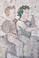 Mosaic from the Byzantine period in the Great Palace in Istanbul, Turkey