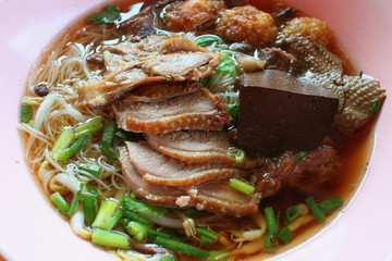 Noodle with stewed duck.