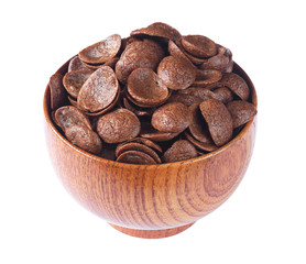 Chocolate cereals in bowl