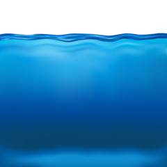 Vector blue underwater texture or background isolated on white